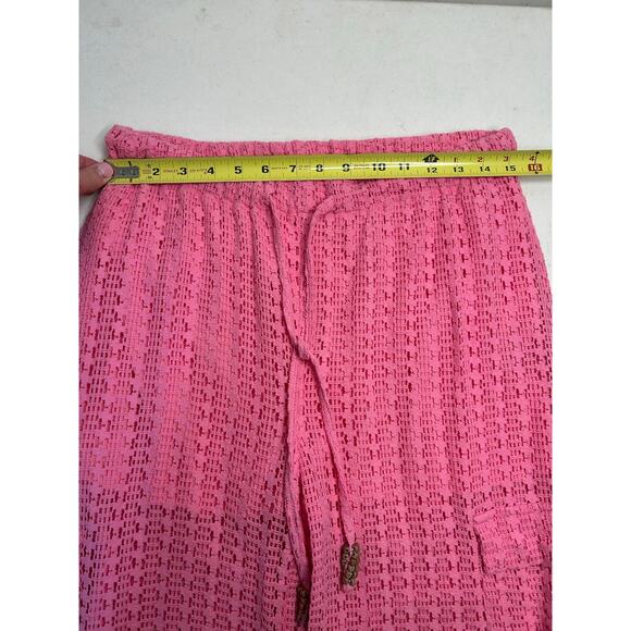 Surf Gypsy Hot Pink Crochet Cargo Pants in Size M - Picture 6 of 8